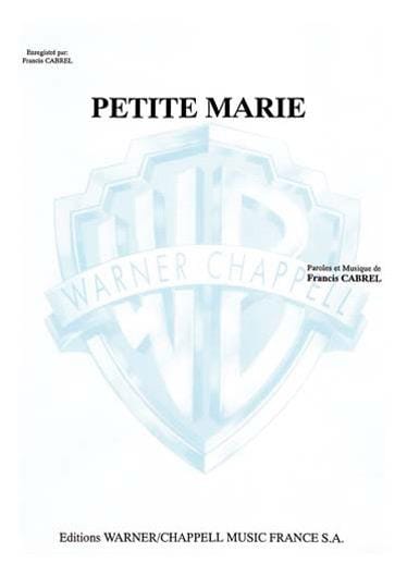 Petite Marie - Françis Cabrel - Partition - Chanson française