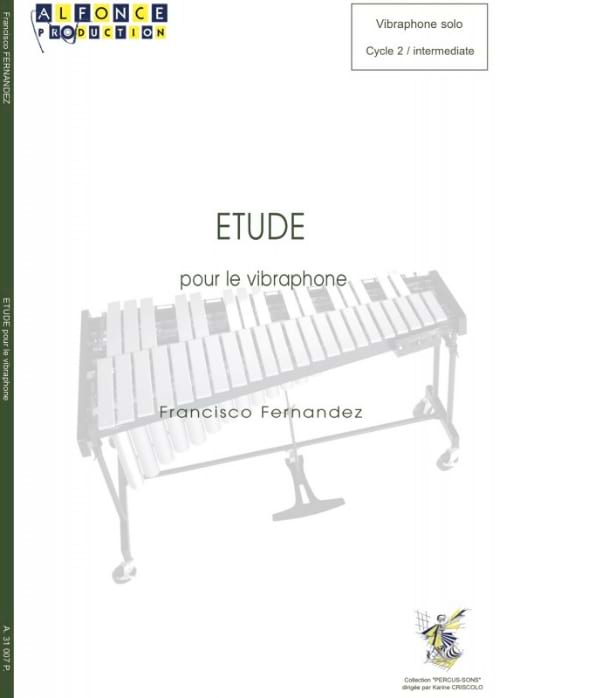 Etude pour le vibraphone Francisco Fernandez Partition Vibraphone