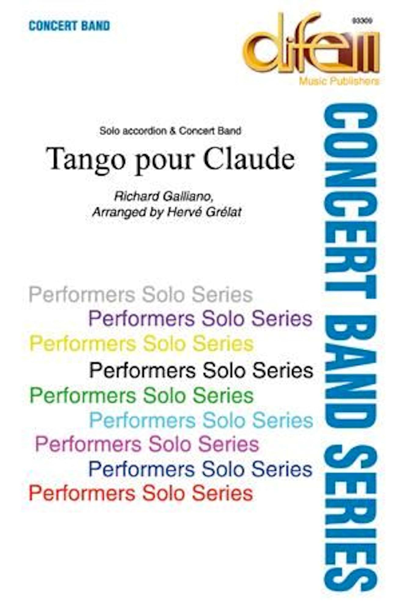 Tango pour Claude (accordéon & harmonie) Galliano Richard Partition