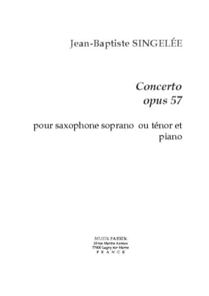 Concerto - Saxophone Jean-Baptiste Singelée Partition Saxophone