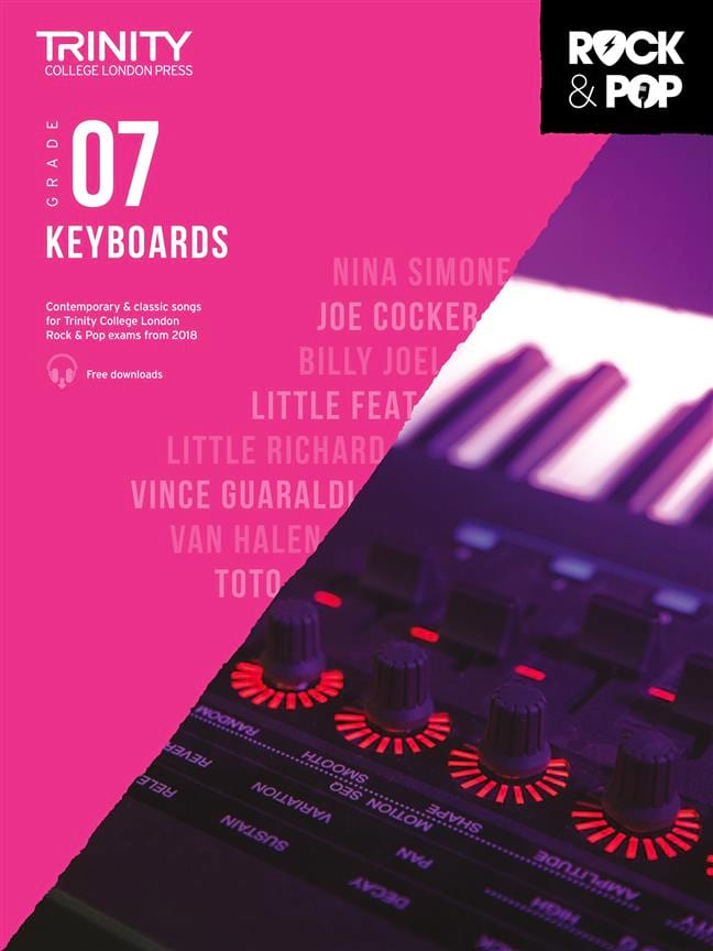 Trinity Rock and Pop 2018 -20 Keyboards Grade 7 Partition Pop / Rock
