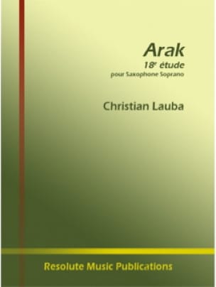 Arak - 18e Etude Christian Lauba Partition Saxophone