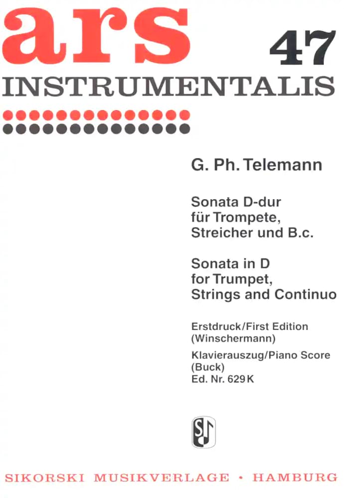 Sonata D-Dur TELEMANN Partition Trompette
