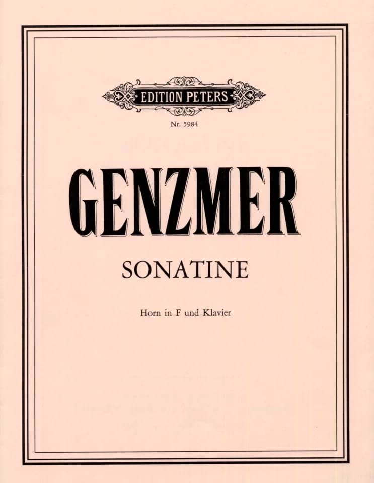 Sonatine Harald Genzmer Partition Cor