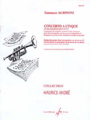 Concerto A Cinque Fa Majeur Opus 9 N° 3 ALBINONI Partition Trompette