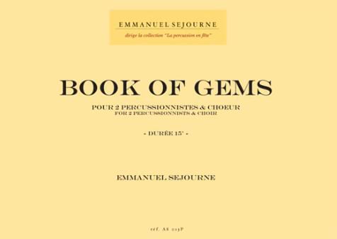 Book Of Gems Emmanuel Séjourné Partition Ensemble de percussions