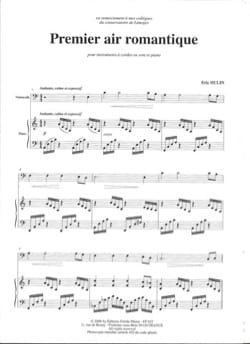 Premier Air Romantique Eric Hulin Partition Cor