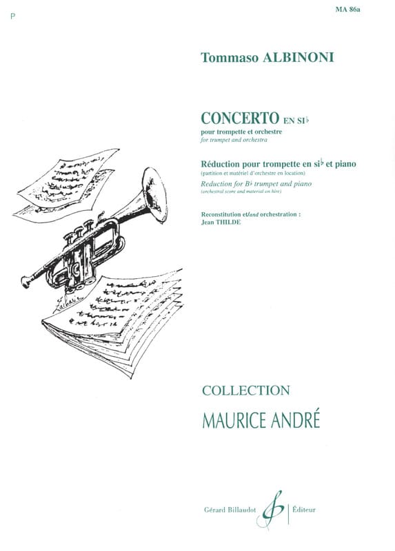 Concerto En Sib ALBINONI Partition Trompette