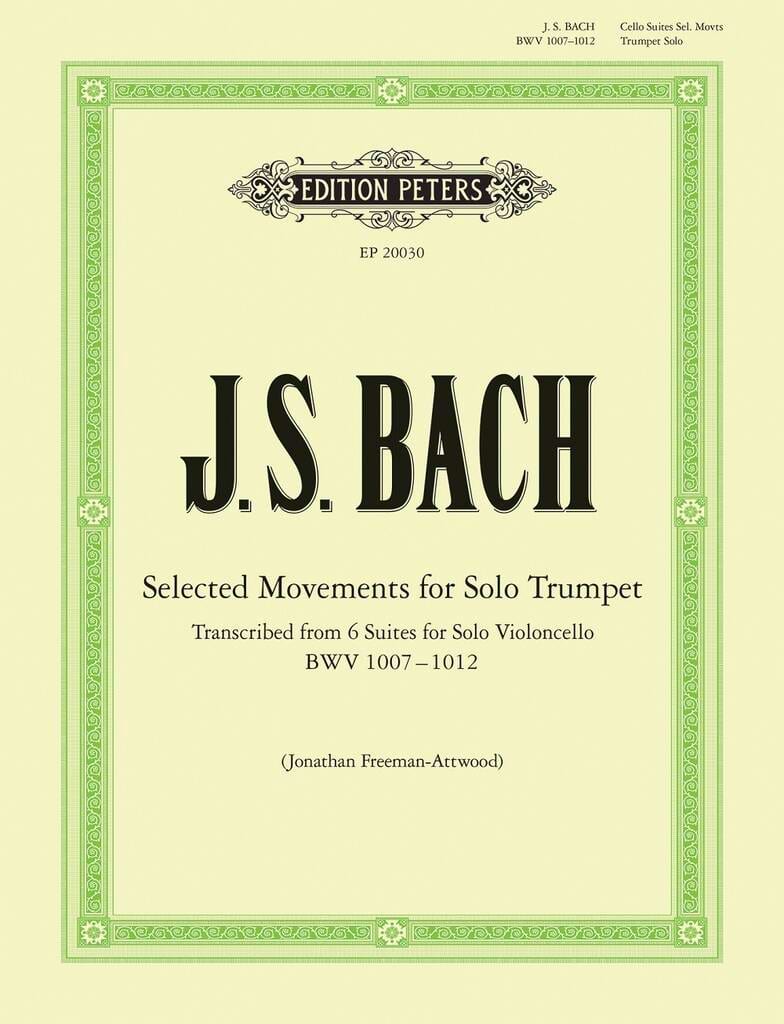 Selected Movements for Solo Trumpet BACH Partition Trompette