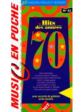 Music en poche N° 43 - Hits Des Années 70 Partition Chanson française