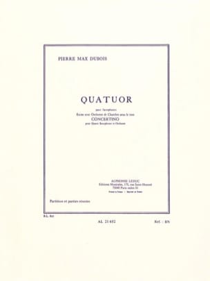 Quatuor Pierre-Max Dubois Partition Saxophone