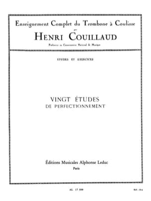 20 Etudes de Perfectionnement Henri Couillaud Partition Trombone