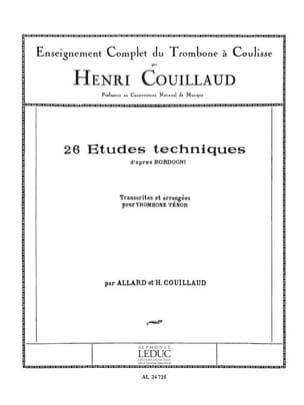 26 Etudes Techniques d' Après Bordogni - Henri Couillaud - Partition