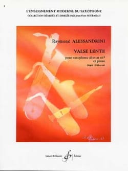 Valse Lente Raymond Alessandrini Partition Saxophone
