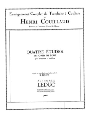 4 Etudes en forme de duos Henri Couillaud Partition Trombone