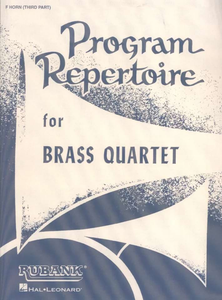 Program Repertoire - Cor En Fa Partie 3 Partition Ensemble de cuivres
