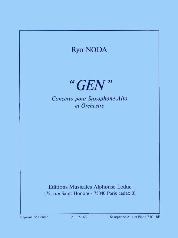 Gen Ryo Noda Partition Saxophone