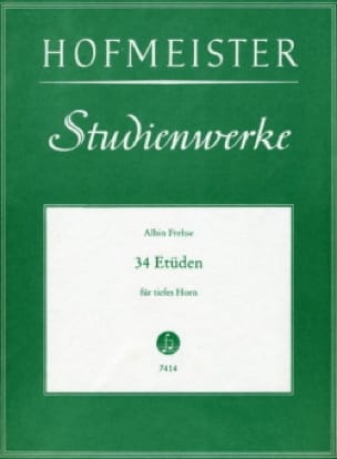 34 Etudes - Cor Albin Frehse Partition Cor