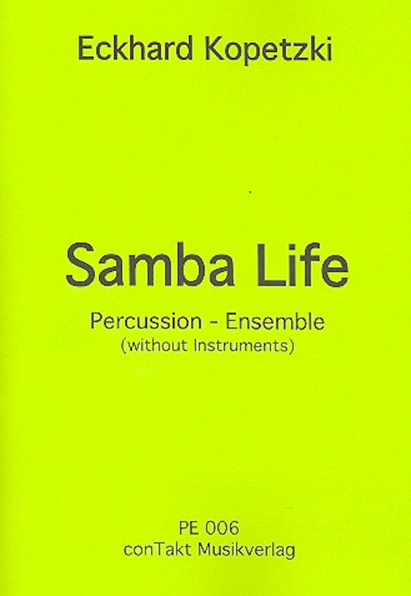Samba Life - Eckhard Kopetzki - Partition