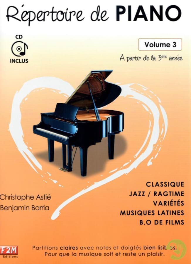 Répertoire de Piano Volume 3 Partition Guitare