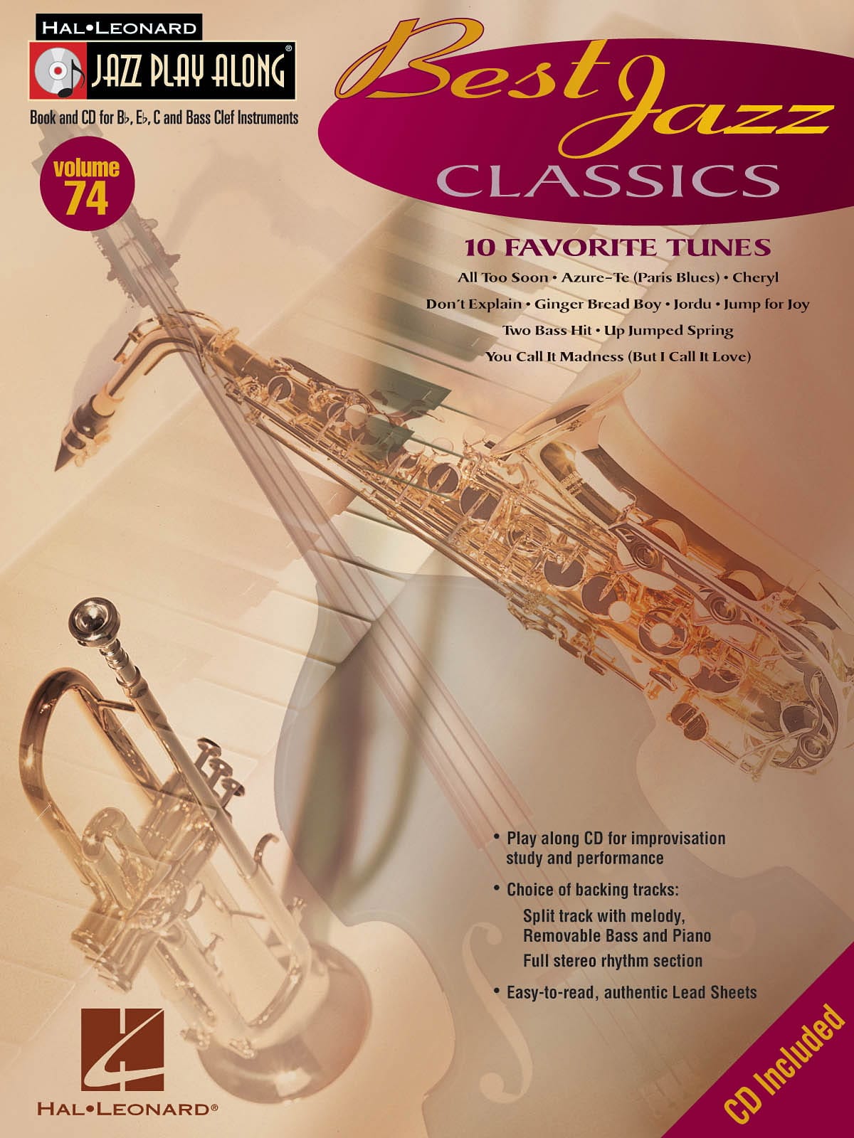 Jazz play-along volume 74 - Best Jazz Classics Partition Jazz