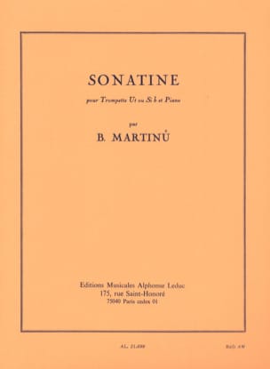 Sonatine MARTINU Partition Trompette