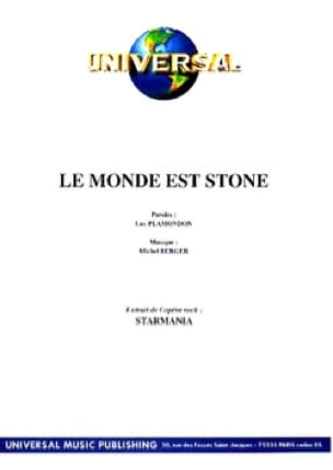 Le Monde Est Stone Starmania - Berger M. / Plamondon L. - Partition