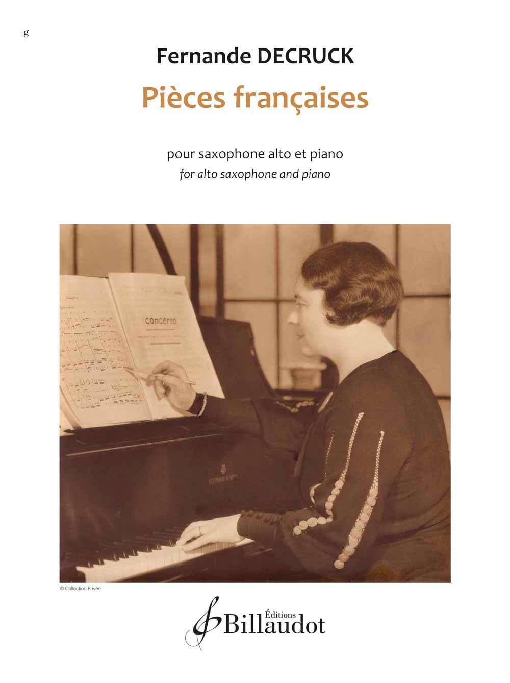 Pieces Françaises Fernande Decruck Partition Saxophone