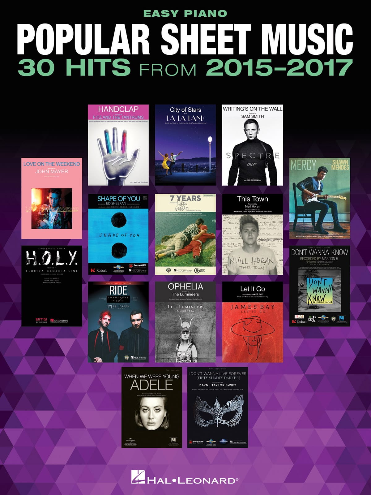 Popular Sheet Music – 30 Hits from 2015-2017 Partition Pop / Rock
