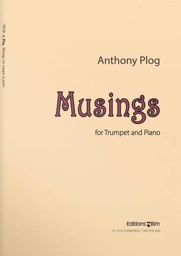 Musings Anthony Plog Partition Trompette