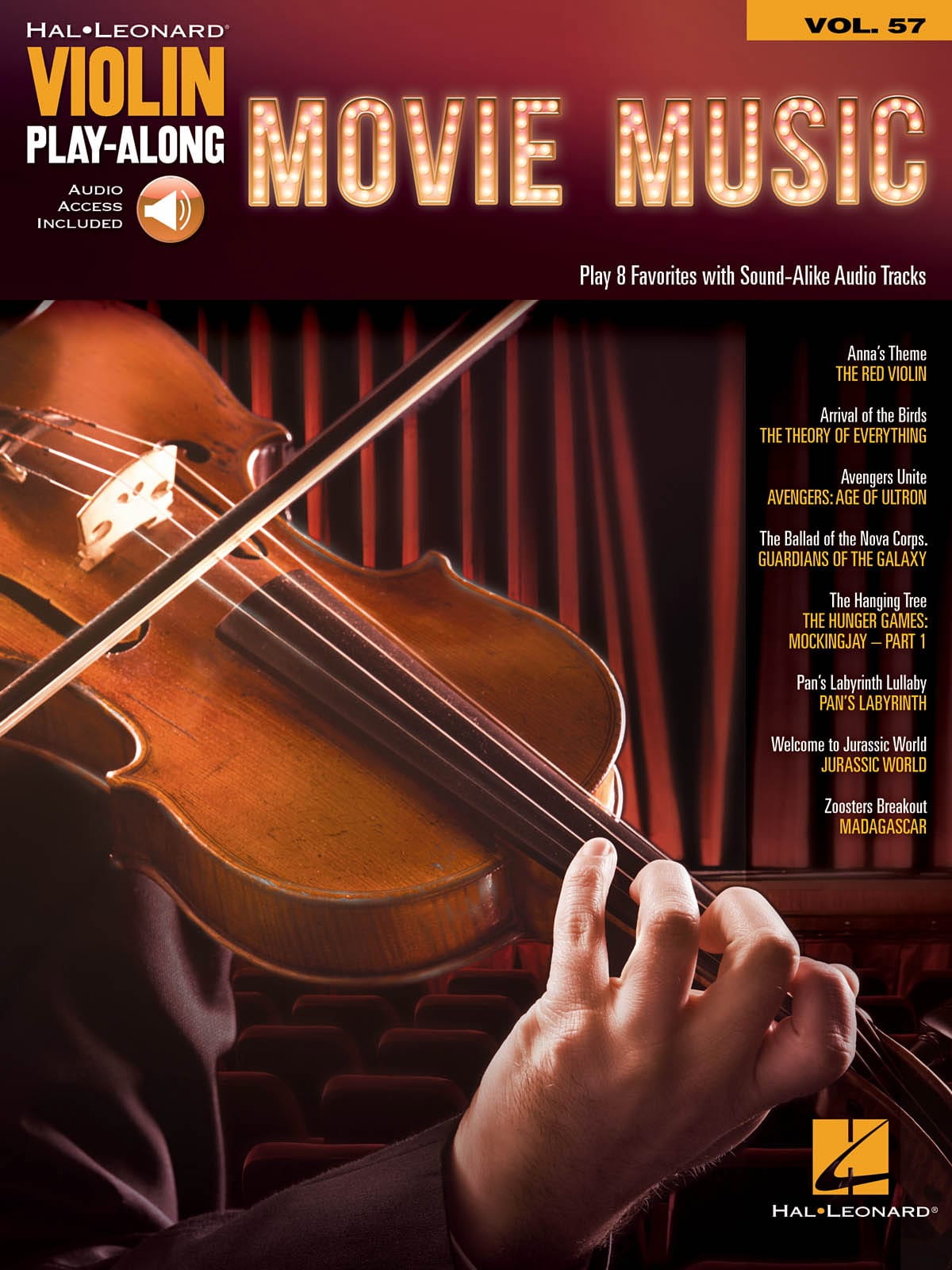 Violin Play-Along Volume 57 Movie Music Partition Violon