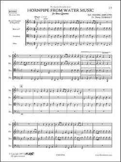 Hornpipe du Water Music HAENDEL Partition Ensemble de cuivres