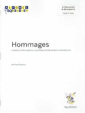 Hommages Anthony Cazeaux Partition Ensemble de percussions