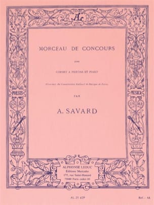 Morceau de Concours A. Savard Partition Trompette
