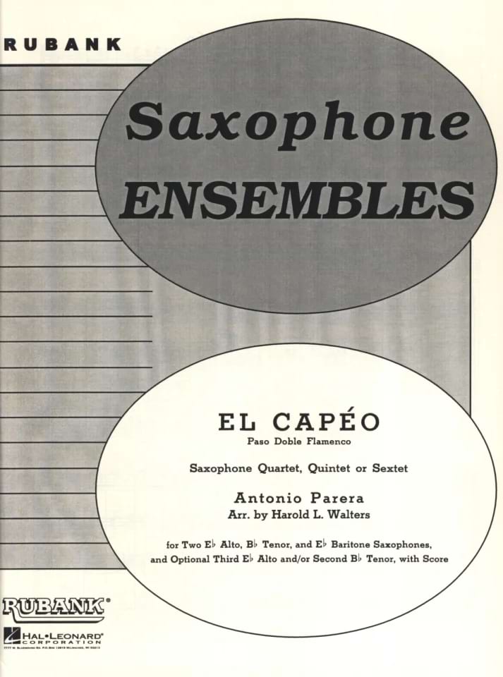 El Capéo Antonio Parera Partition Saxophone