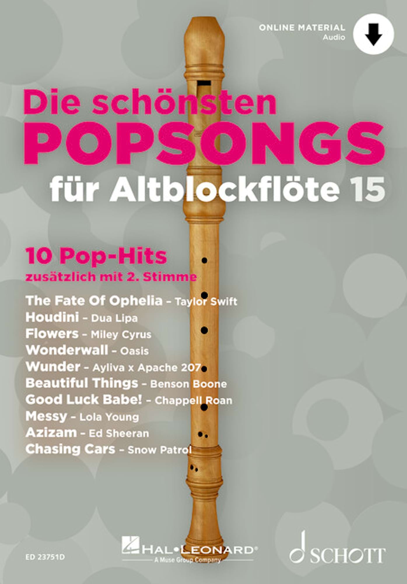 Die schönsten Popsongs für Alt-Blockflöte Vol. 15 - Partition