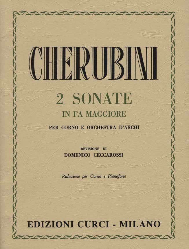 2 Sonate In Fa Maggiore CHERUBINI Partition Cor