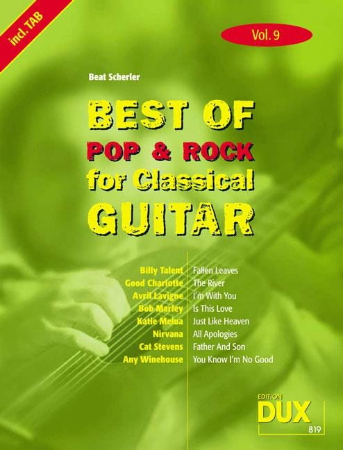 Best of pop & rock for classical guitar volume 9 Partition Guitare