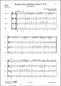 Rondeau extrait de la Suite Abdlazer Z. 570 - PURCELL - Partition
