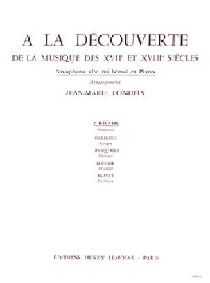 A La Découverte Volume 3 Partition Saxophone