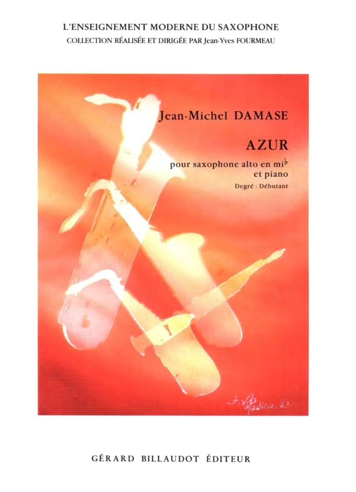Azur Jean-Michel Damase Partition Saxophone
