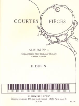 Courtes Pièces Album N° 2 François Dupin Partition Multi Percussions