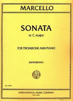 Sonate en Do Majeur Benedetto Marcello Partition Trombone