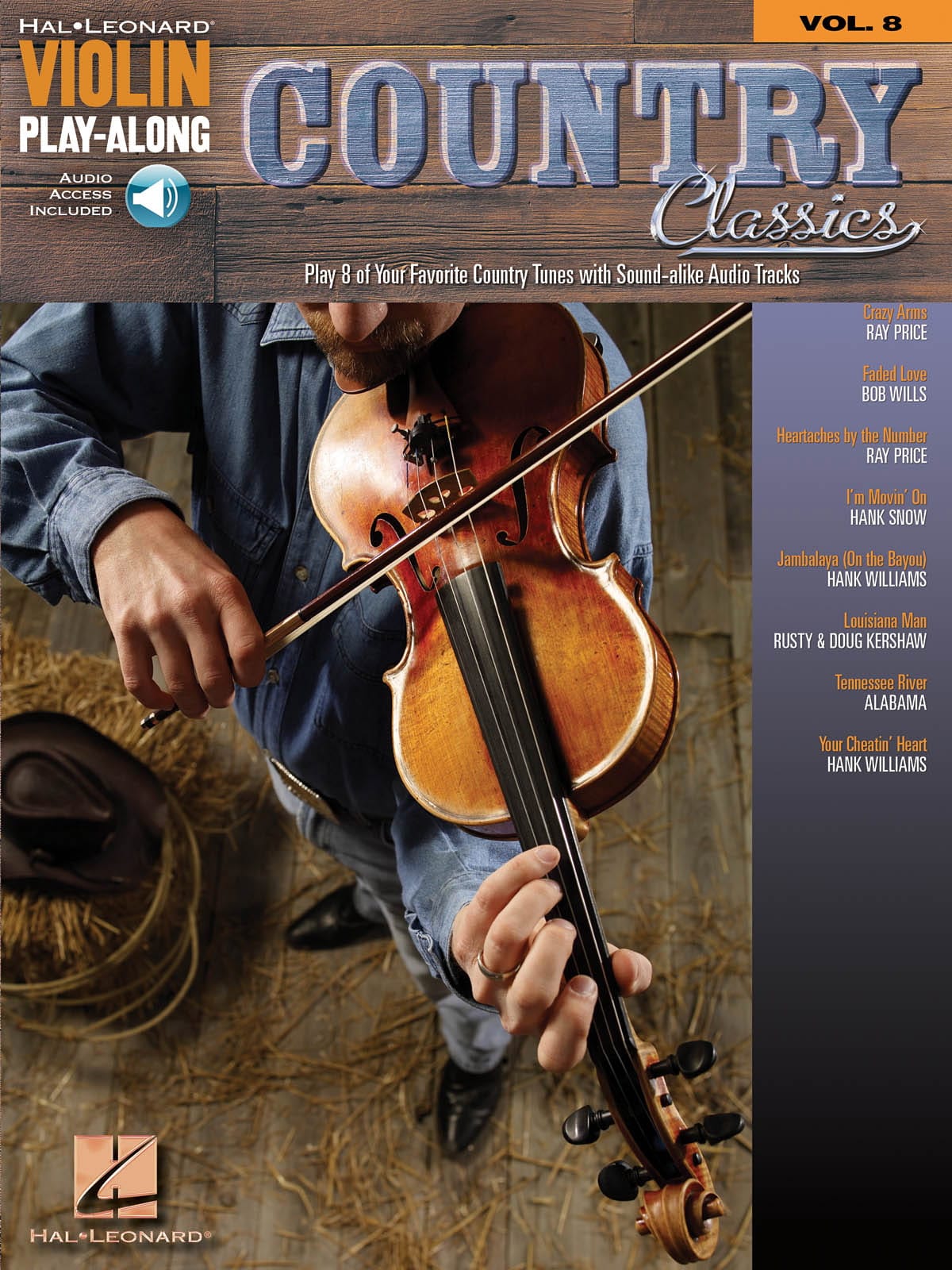 Violin Play-Along Volume 8 Country Classics Partition Violon