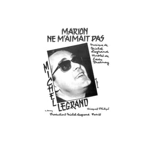 Marion ne m'aimait pas Michel Legrand Partition Chanson française