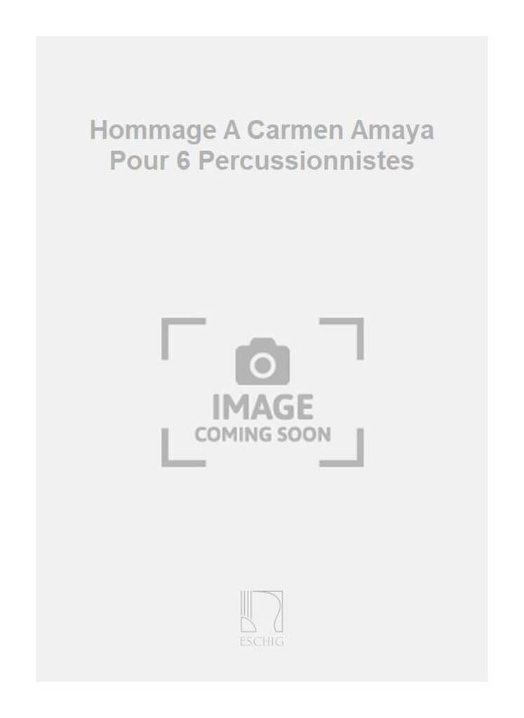 Hommage A Carmen Amaya Joan Guinjoan Partition Ensemble de percussions