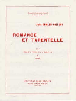 Romance et Tarentelle Jules Semler-Collery Partition Trompette