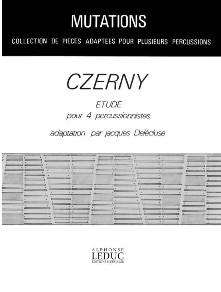 Czerny - Etude CZERNY Partition Ensemble de percussions