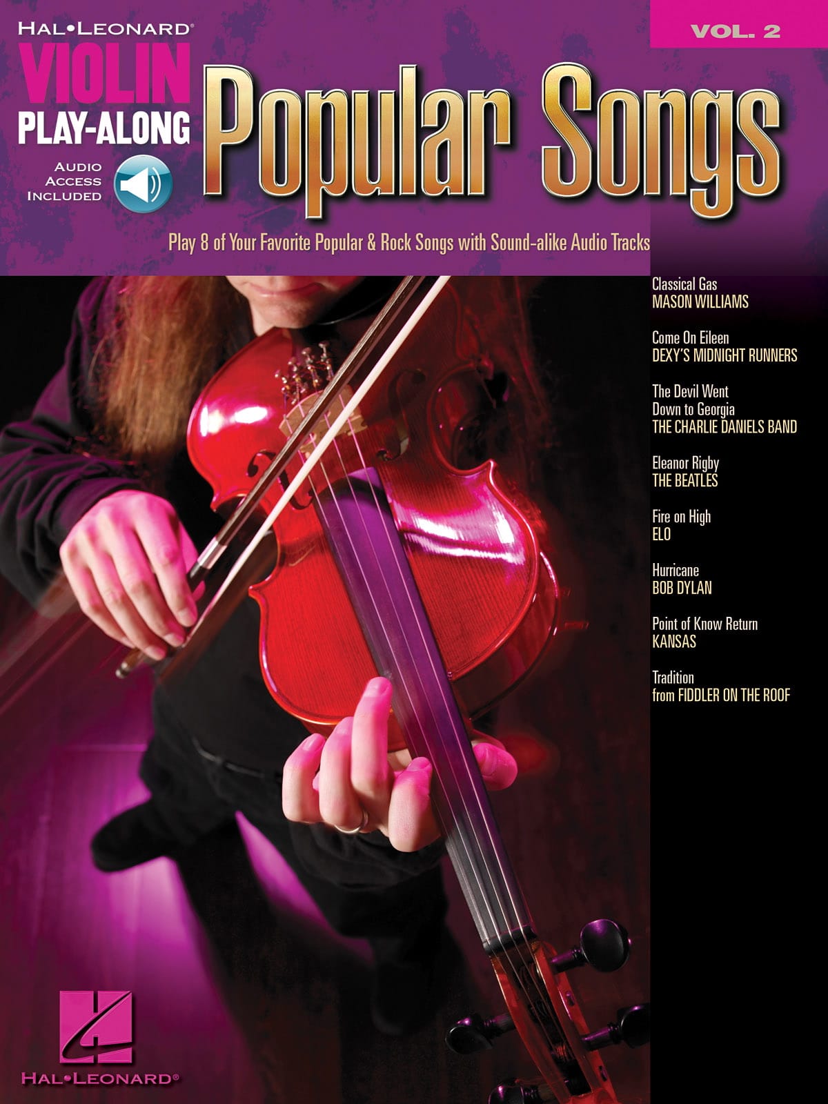 Violin play-along volume 2 - Popular Songs Partition Violon