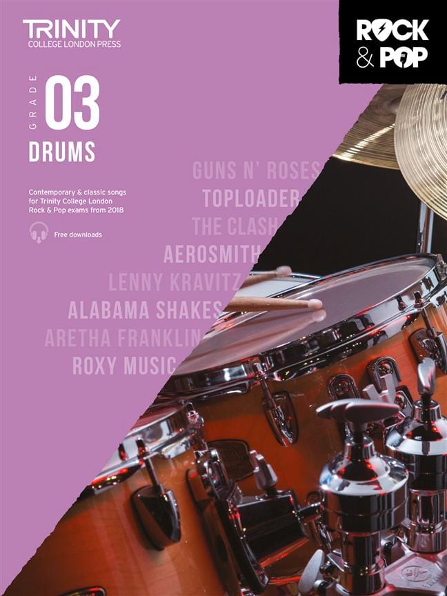 Trinity Rock and Pop 2018-20 Drums Grade 3 Partition Batterie